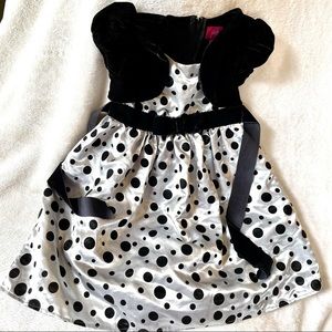 SOLD Pinky Silver/Black Special Occasion Dress